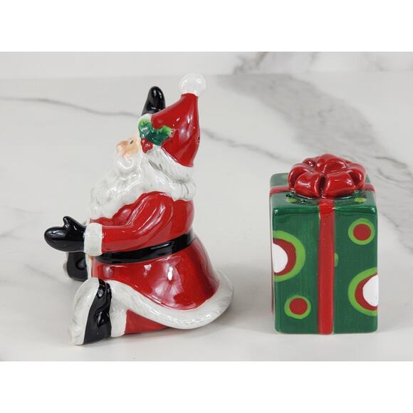 Fitz & Floyd Salt & Pepper Shakers 3 1/2" Ceramic 2007 Holiday Home New w/ Box - Picture 6 of 15